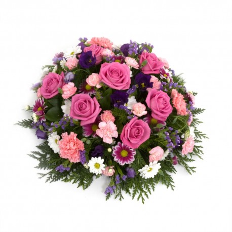 Funeral posy pink/white